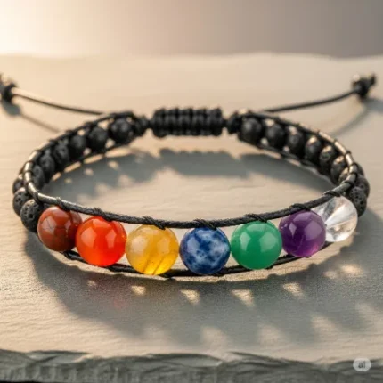 7 Chakra Unisex Bracelet (Natural Gemstones)