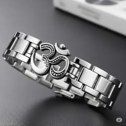 Om Stainless Steel Bracelet – Divine Strength & Style