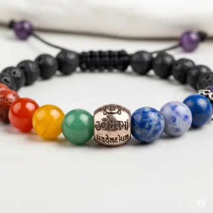 Shukr Chakra Bracelet With Buddha Mantra – Balance • Peace • Positivity