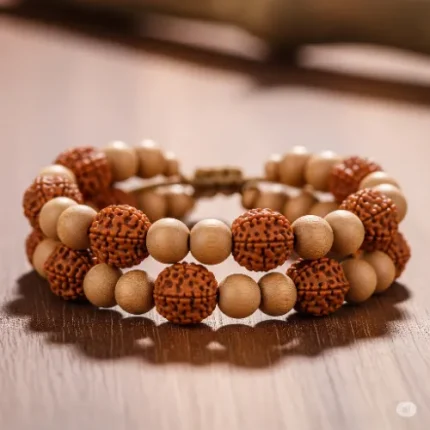 Kashi Siddh 5 Mukhi Rudraksha Tulsi Bracelet