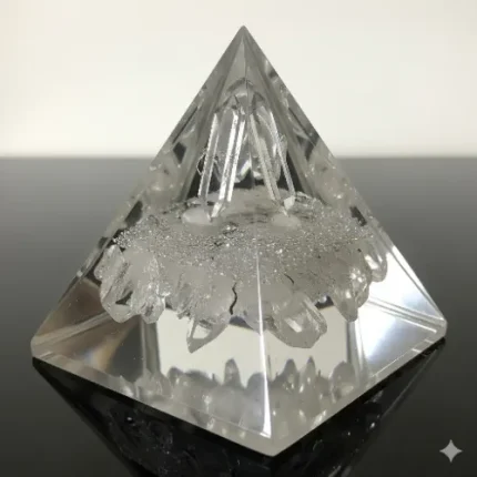 Clear Quartz Resin Pyramid