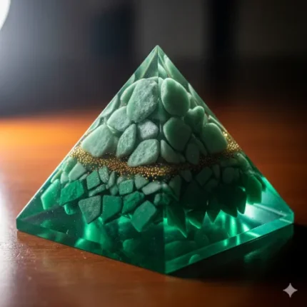 Green Jade Resin Pyramid