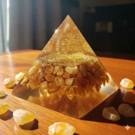 Citrine Resin Pyramid