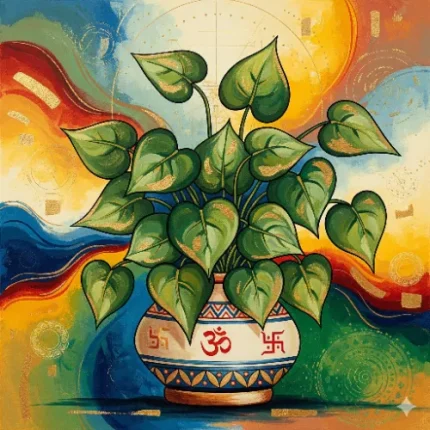 Prosperity & Wealth Vastu Painting – Money Plant in Artistic Style