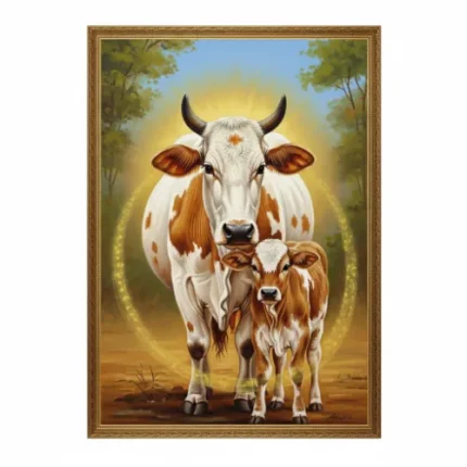 Health & Harmony Vastu Painting – Cow with Calf