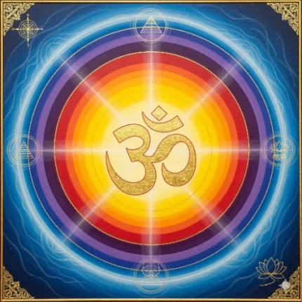 Peace & Positivity Vastu Painting – Om Symbol with Aura
