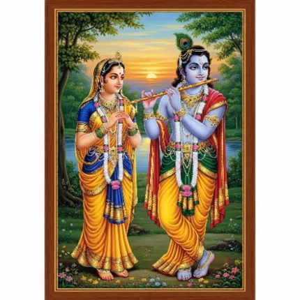 Peace & Positivity Vastu Painting – Radha Krishna with Flute