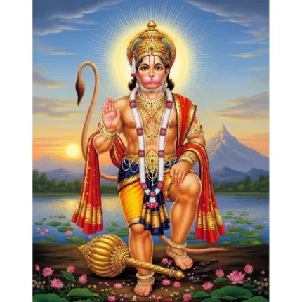Peace & Positivity Vastu Painting – Hanuman with Divine Aura