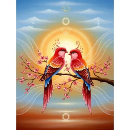 Love & Relationship Harmony Vastu Painting – Pair of Love Birds