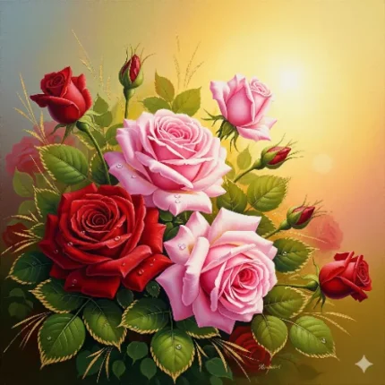 Love & Relationship Harmony Vastu Painting – Rose Flowers
