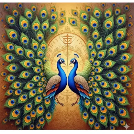Love & Relationship Harmony Vastu Painting – Peacock Pair Painting