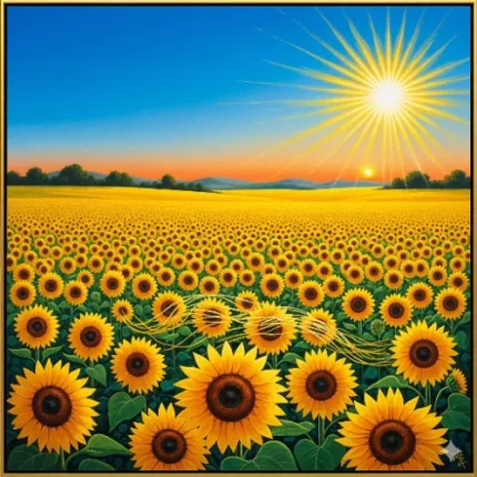 Nature & Element Balancing Vastu Painting – Sunflower Field
