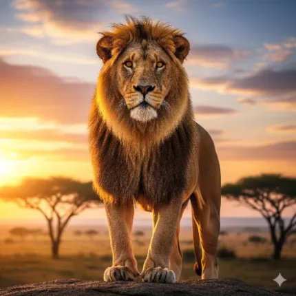 Animals Symbolizing Energy Vastu Painting – Lion with Royal Look