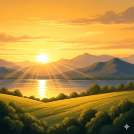 Special Vastu Remedies Painting – Sun Rising in East Direction
