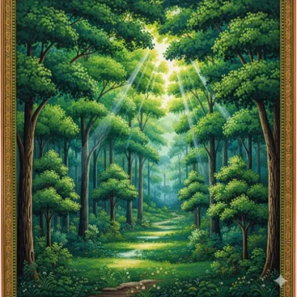 Special Vastu Remedies Painting – Green Forest for East Wall
