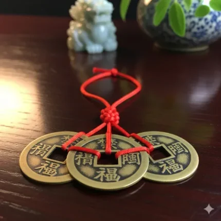 Feng Shui 3 Chinese Coins – For Wealth & Good Luck