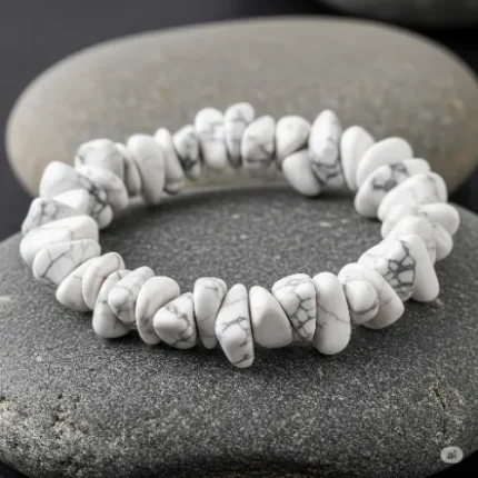 Howlite Chips Bracelet – Stone of Calmness, Peace & Patience