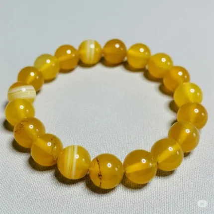 Yellow Hakik (Agate) Bracelet – Natural Healing Crystal