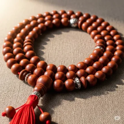 Red Chandan Mala – Sandalwood Necklace