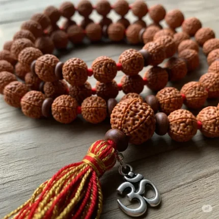 Six-Faced Rudraksha Mala – Rosary of Knowledge, Balance & Prosperity