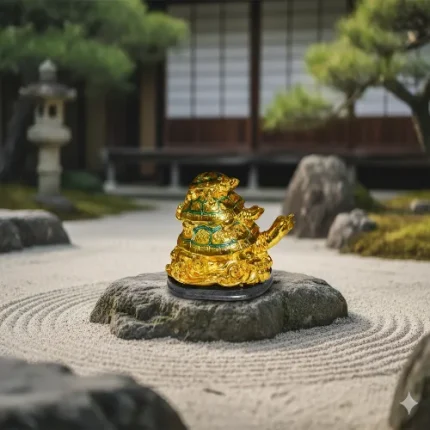 Triple Tortoise Figurine – Symbol of Family Harmony, Longevity & Prosperity
