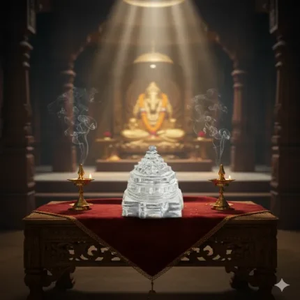 Sphatik (Crystal) Shree Yantra – Maha Meru Yantra for Wealth, Prosperity & Spiritual Growth